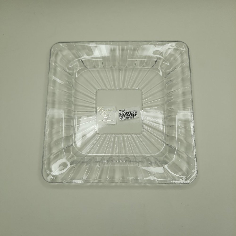 Alexandria 4 piece square plates, lead free crystal. Beautiful and heavy